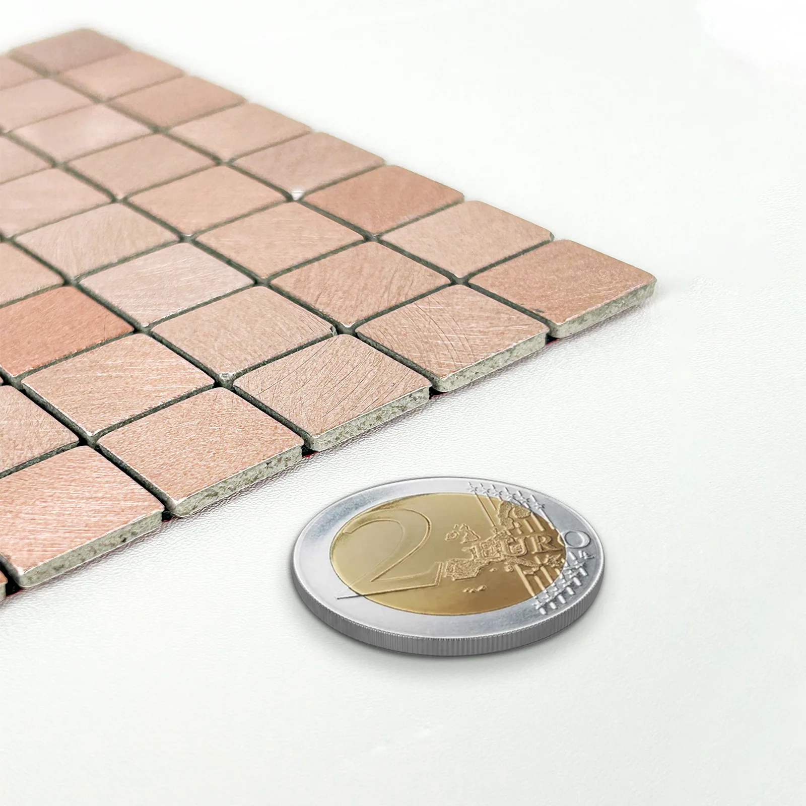 Zelfklevende steenstrip - Mini Squares Copper 25,2 x 25,2 cm - Afbeelding 3