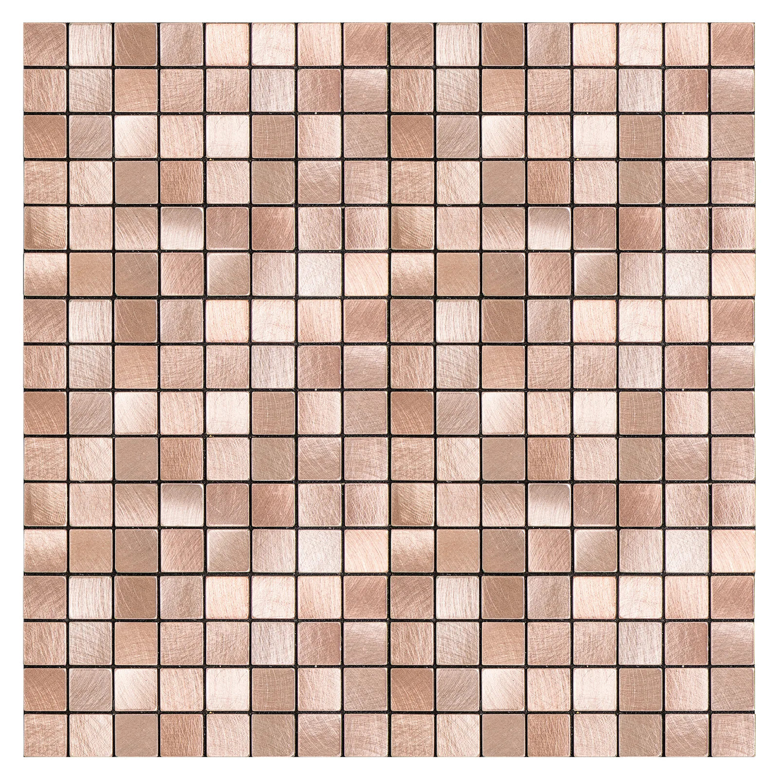 Zelfklevende steenstrip - Mini Squares Copper 25,2 x 25,2 cm